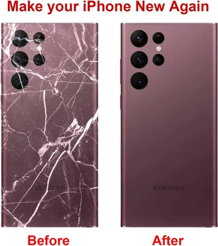 Vista 5 de Reemplazo de cristal trasero trasero para Samsung Galaxy S22 Ultra 6.8 pulgadas 5G con kit de herramientas de reparación y adhesivo preinstalado