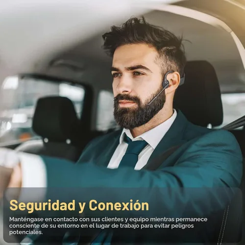 Vista 4 de MONODEAL Auriculares de Conducción Ósea con Micrófono, Auriculares Bluetooth 5.3 de Oído Abierto con Micrófono Boom de Cancelación de Ruido