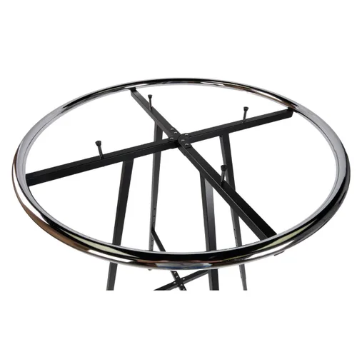 Vista 2 de SSWBasics Perchero redondo negro, perchero de ropa de 36 pulgadas de diámetro, altura ajustable de 48 a 72 pulgadas en incrementos de 3 pulgadas