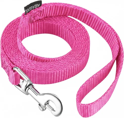 Vista 29 de AMAGOOD 6 pies de correas para cachorros/perros, correa de estilo tradicional resistente con gancho de cuello fácil de usar, correa para perros Negro