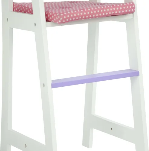 Vista 5 de Olivia's Little World - Silla alta para muñeca bebé princesa de lunares - Gris
