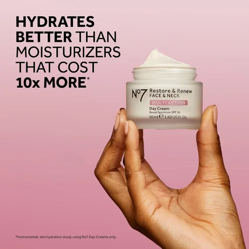 Vista 5 de No7 restaurar & Renew Face & Cuello Multi Acción Skincare sistema, pack de 1