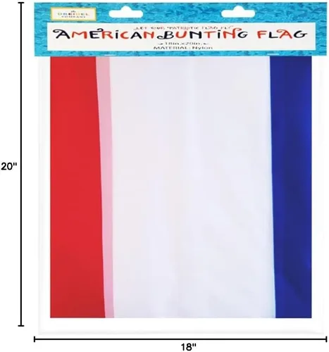 Vista 4 de Paquete de 2 decoraciones grandes de bandera patriótica de Estados Unidos para el Día de los Caídos del 4 de julio, grande, rojo, blanco y azul, 18