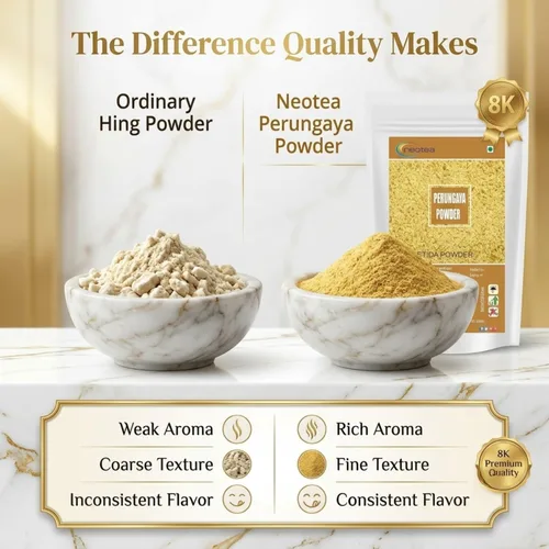 Vista 4 de Neotea Asafoetida Powder Pure Hing Heeng Spice Auténtico ingrediente de cocina indio Potenciador de sabor aromático Masala natural