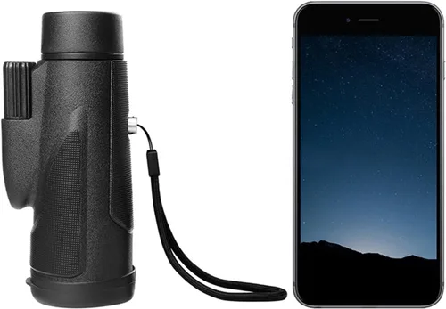 Vista 7 de Telescopio monocular de 12 x 50 con adaptador para teléfono inteligente y trípode, monocular para observación de aves, telescopio de observación