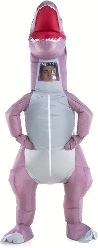 Vista 2 de HSCTEK Disfraz inflable de dinosaurio para adultos