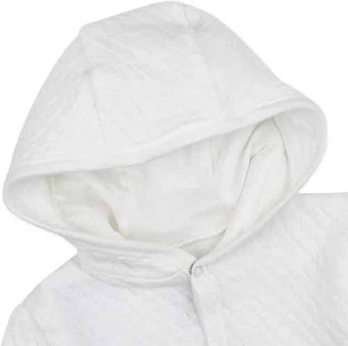 Vista 2 de HonestBaby Chaquetas con capucha frontal, parte superior con cierre lateral, sudaderas con capucha en algodón 100% orgánico para bebés, niños