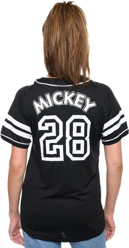 Vista 8 de Disney Mickey Mouse Stitch Jack Skellington - Camiseta para mujer, con botones frontales, talla grande
