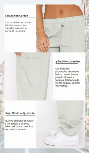Vista 7 de DISCIPBUSH Pantalones cargo holgados para mujer, pantalones de paracaídas para mujer, pantalones rave, pantalones Y2K, trajes de festival para mujer