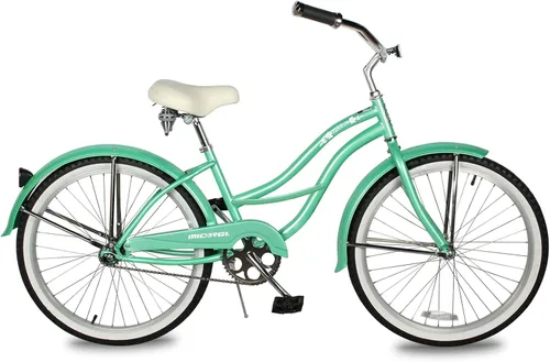 Vista 19 de MICARGI Bicicleta híbrida para adultos de 24/26 pulgadas, bicicleta híbrida de 1/7 velocidades para mujeres, hombres, personas mayores, bicicleta