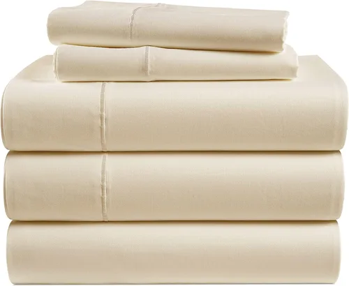 Vista 35 de LANE LINEN - Sábanas individual 100% algodón egipcio suave, cómodo y grueso de calidad de hotel, costuras reforzadas totalmente elásticas, sin