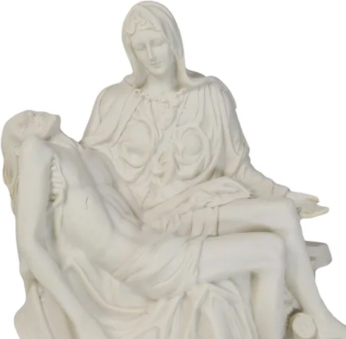 Vista 2 de Ebros Gift Museo Vaticano Miguel Ángel Capilla Sixtina Reproducción de La Pieta Figura decorativa de 10.5 pulgadas de alto Madre María Lamentación