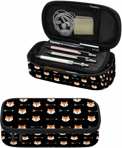 Vista 21 de Estuche organizador de lápices de alpaca, diseño de llama, hojas de animales, caja de papelería, caja de maquillaje, suministros escolares