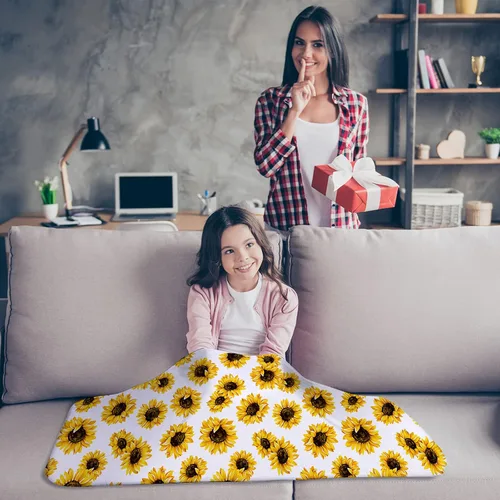 Vista 6 de Nuanchu 1 manta de sublimación para bebé de 31 x 47 pulgadas, manta de sublimación blanca personalizada de franela suave ligera para vacaciones