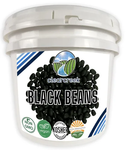 Vista 8 de CLEAR CREEK Frijoles negros cultivados en el estado de Washington 12 libras (bolsas de 3 a 4 libras) Sin OMG Vegano Kosher No irradiado