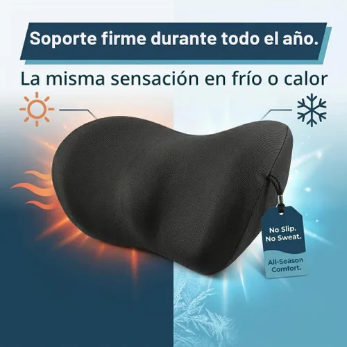 Vista 4 de Almohada de apoyo lumbar para coche con sistema de estabilidad Dual-Grip™ Almohada de espalda de espuma viscoelástica adaptativa avanzada