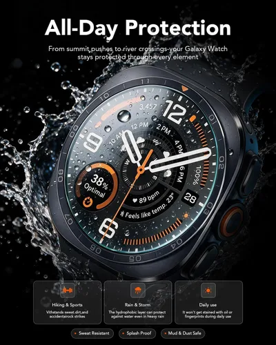 Vista 7 de SPGUARD 4 Pack for Samsung Galaxy Watch Ultra 2 47mm Screen Protector for Samsung Galaxy Watch Ultra 2 47mm, HD Clear, Anti-Scratch, Bubble-Free