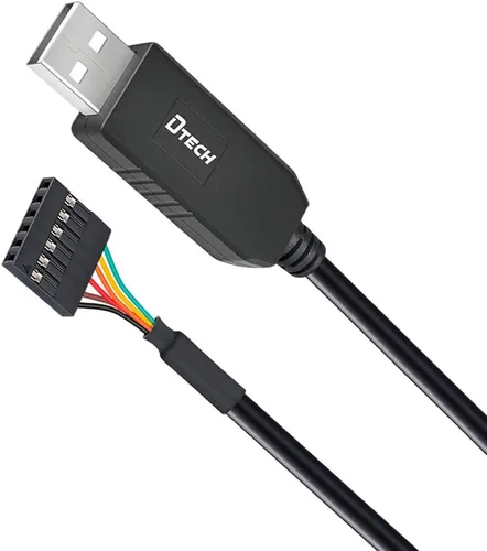 Vista 6 de DTECH Cable serie USB a TTL de 6 pies 3.3 V 6 pines UART adaptador genuino FTDI FT232RL chip Debug Cable compatible con Windows 11 10 8 7 Linux MAC