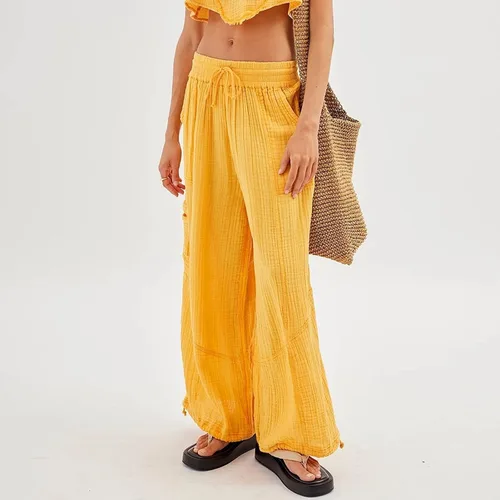 Vista 3 de Pantalones deportivos para correr para mujer, ropa de otoño 2023, casual, holgados, de vellón, pantalones deportivos de cintura alta con bolsillos