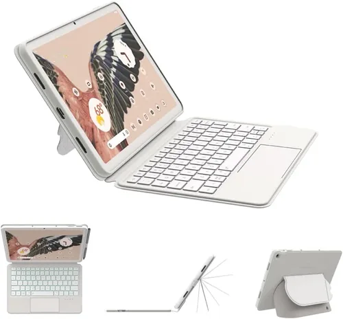 Vista 8 de EIP Magnetix - Funda con teclado para Google Pixel Tablet de 11 pulgadas (2023), ángulo de visualización ajustable, desmontable, fácil