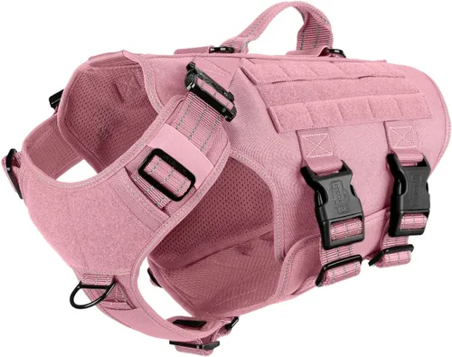 Vista 6 de ICEFANG GN3 Arnés táctico para perro con hebilla 6X, chaleco Molle para perro con asa, cobertura corporal 3/4, panel de gancho y bucle para parche