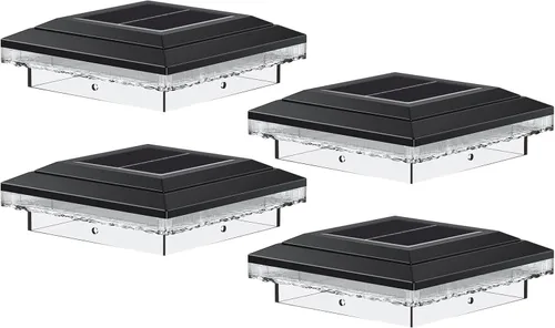 Vista 15 de Luces solares 4x4, paquete de 8 luces solares para postes de valla Blanco