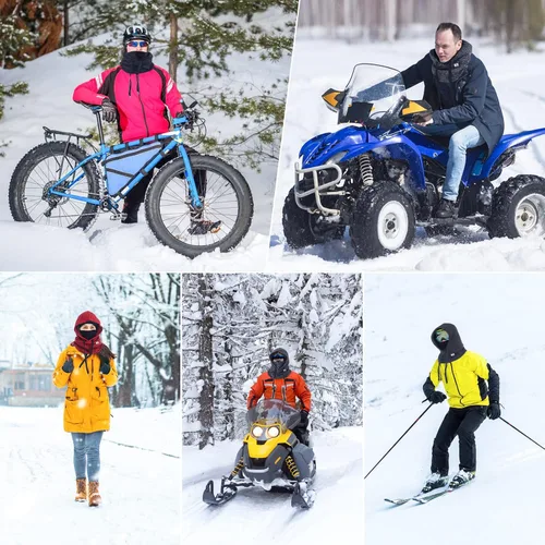Vista 7 de C CALOICS Máscara de esquí de invierno pasamontañas para clima frío resistente al viento máscara facial para hombres y mujeres esquí lancha de nieve