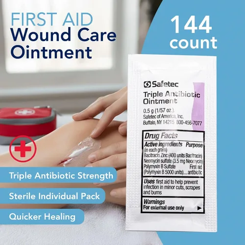 Vista 2 de WaterJel 2120 bacitracin Zinc Triple antibiótico Pomada, 0,5 mm (144 unidades)