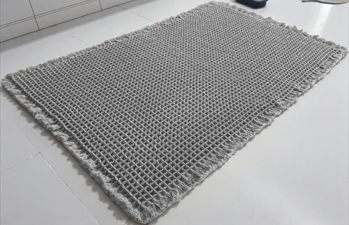 Vista 20 de Tapete de Baño Waffle Mejorado – Ultra Suave, Súper Absorbente y Alfombra Antideslizante con Borlas, Lavable a Máquina, Respaldo de Goma para Baño