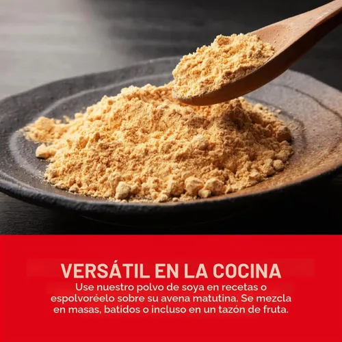 Vista 6 de Kinako (harina de poroto de soja tostada) de Shirakiku, 5 oz.