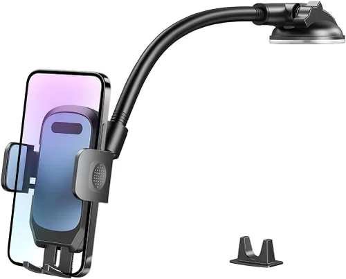 Vista 7 de Soporte para teléfono de automóvil, cuello de cisne para salpicadero de vehículo, parabrisas, ventilación de aire, soporte para teléfonos