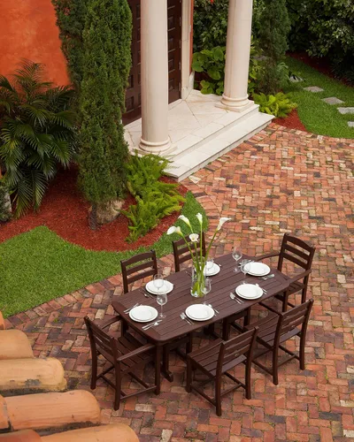 Vista 3 de POLYWOOD® La Casa Café - Juego de comedor, Aruba/Blanco