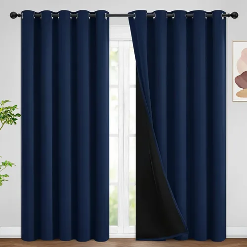Vista 167 de SimpleHome - Cortinas opacas 100% para recámara, cortinas de ventana con ojales beige, con aislamiento térmico, cortinas de oscurecimiento