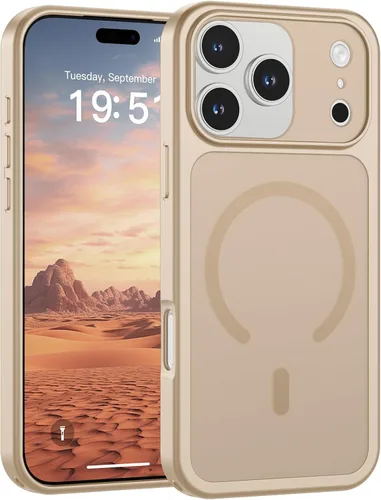 Vista 73 de SUPFINE Funda magnética para iPhone 11 Pro Max (compatible con MagSafe) (protección contra caídas de grado militar), delgada, translúcida mate, a