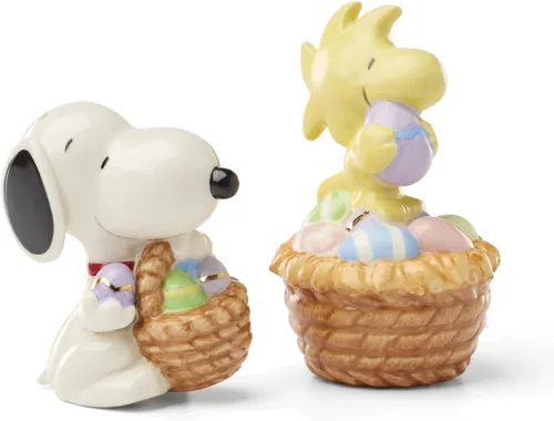 Vista 14 de Lenox 895684 Peanuts Easter Snoopy - Juego de platos decorativos de 4 piezas, vajilla de primavera
