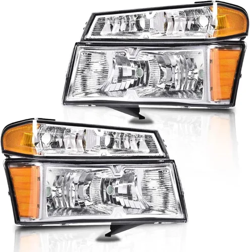Vista 44 de CHEDA Conjunto de Faros Delanteros Faro Compatible con GMC Canyon/Chevy Colorado 2004-2012 Conjunto de Faros Luces de Parachoques