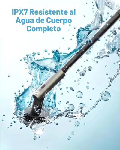 Vista 6 de HOTO Depurador eléctrico inalámbrico, 6 cabezales de cepillo, para baño