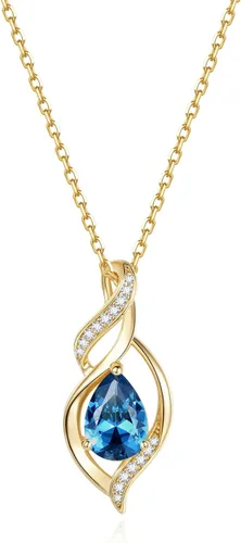 Vista 33 de FANCIME Collar de piedra natal para mujer, regalo de cumpleaños para ella 10 - Ópalo