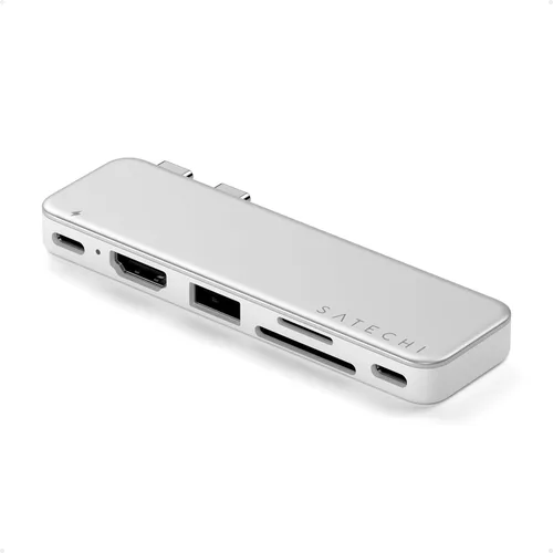 Vista 11 de Satechi Concentrador a presión USB-C 6 en 2, HDMI 4K/60Hz, para MacBook Neo Rubor