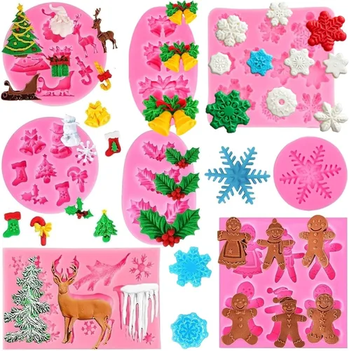 Vista 7 de Molde de rosas Molde de silicona para tartas de chocolate Sugarcraft Decorar Fondant Fimo Herramientas 4 Tamaño Rosa 2 Piezas