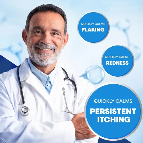 Vista 2 de Champú medicado para la dermatitis seborreica del cuero cabelludo y la psoriasis: Fórmula a base de plantas alivia la picazón, reduce las escamas