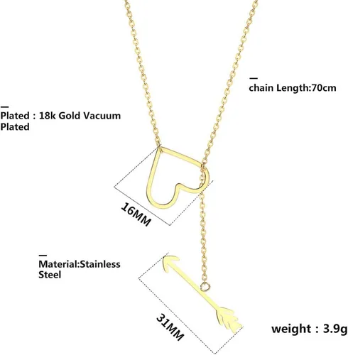 Vista 7 de Collar de abeja de abeja de acero inoxidable de oro de 18 quilates, estrella y luna, dinosaurio araña ajustable en Y Lariat para mujer