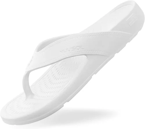Vista 19 de NUUSOL Sandalias unisex en cascada; calzado antideslizante para senderismo/fascitis plantar; cojín suave, ligero y cómodo; soporte de arco y Negro