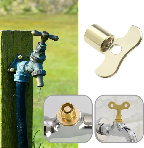 Vista 4 de Create idea Llave de válvula de radiador de llave de grifo de 0.236 in 0.276 in Interruptor de perilla de agua multifuncional para fábrica jardín
