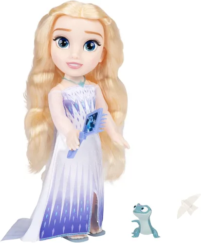 Vista 12 de JAKKS Pacific Frozen Elsa Doll The Snow Queen My Singing Friend Elsa & Bruni Figura