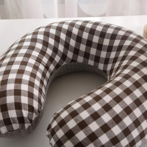 Vista 7 de Almohada de cuello de trigo sarraceno para dormir, almohada en forma de U, almohada de enfriamiento para dormir cervical de viaje, soporte