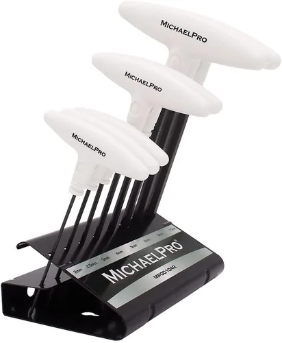 Vista 6 de MichaelPro MP001042 - Juego de llaves Allen de extremo de bola con mango en T de 8 piezas, juego de llaves hexagonales métricas