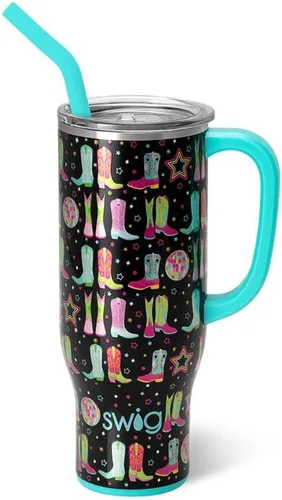 Vista 39 de Swig Life 40oz Insulated Mega Mug with Handle & Straw, Boho Desert DESIERTO BOHO