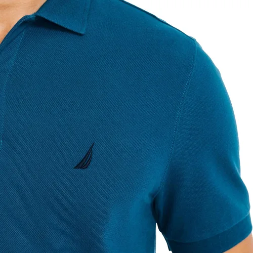 Vista 3 de Nautica playera polo clásica de mangas cortas, color sólido, para hombre