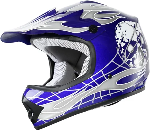 Vista 6 de TCT-MT DOT - Casco de motocross para niños y jóvenes, casco de cara completa para motocicleta todoterreno ATV Dirt Bike Motocross casco + guantes +